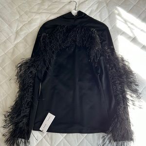FINAL PRICE: NWT Proenza Schouler ostrich feather turtleneck top